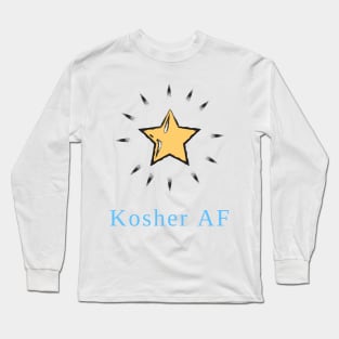 Kosher AF Funny Jewish Themed Long Sleeve T-Shirt
